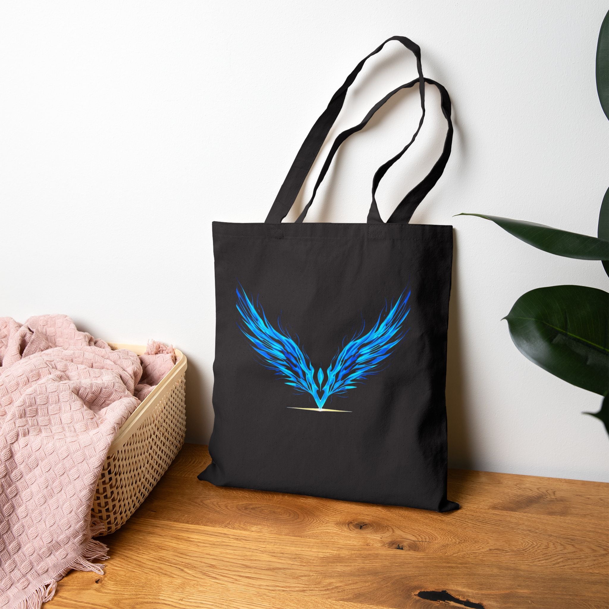 Sapphire Wing Emblem Tote Bag | Electric Blue Swan Wings | Official Kimmie Swan Merch
