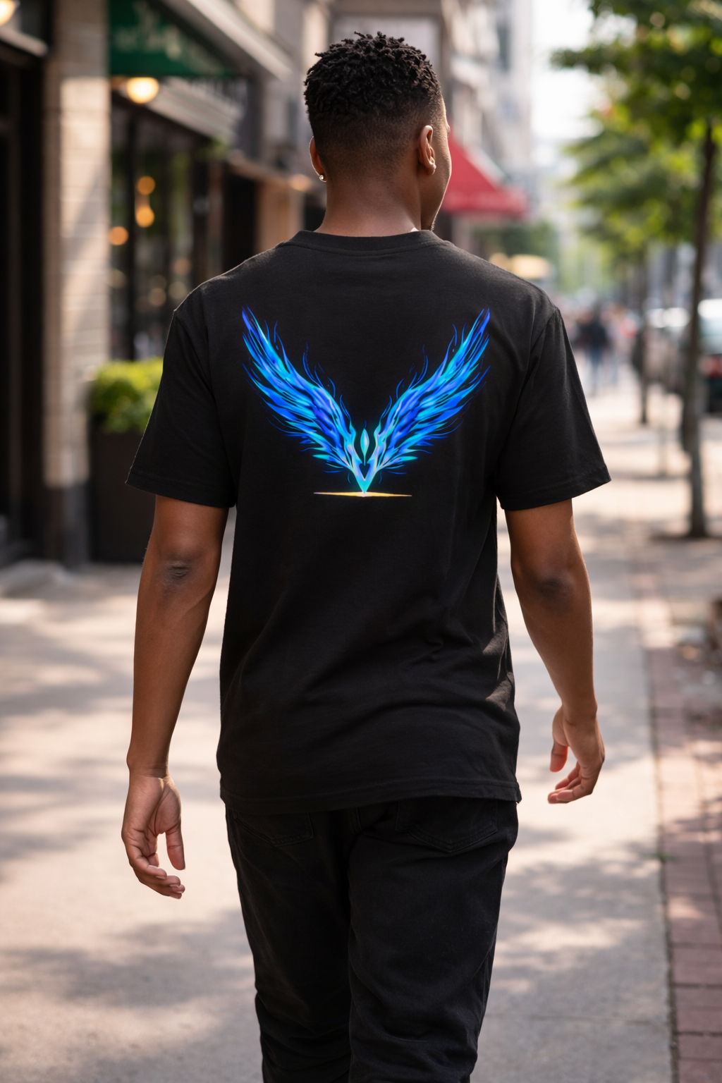 Sapphire Wing Emblem T-Shirt | Unisex Streetwear Tee |Official Kimmie Swan Merch