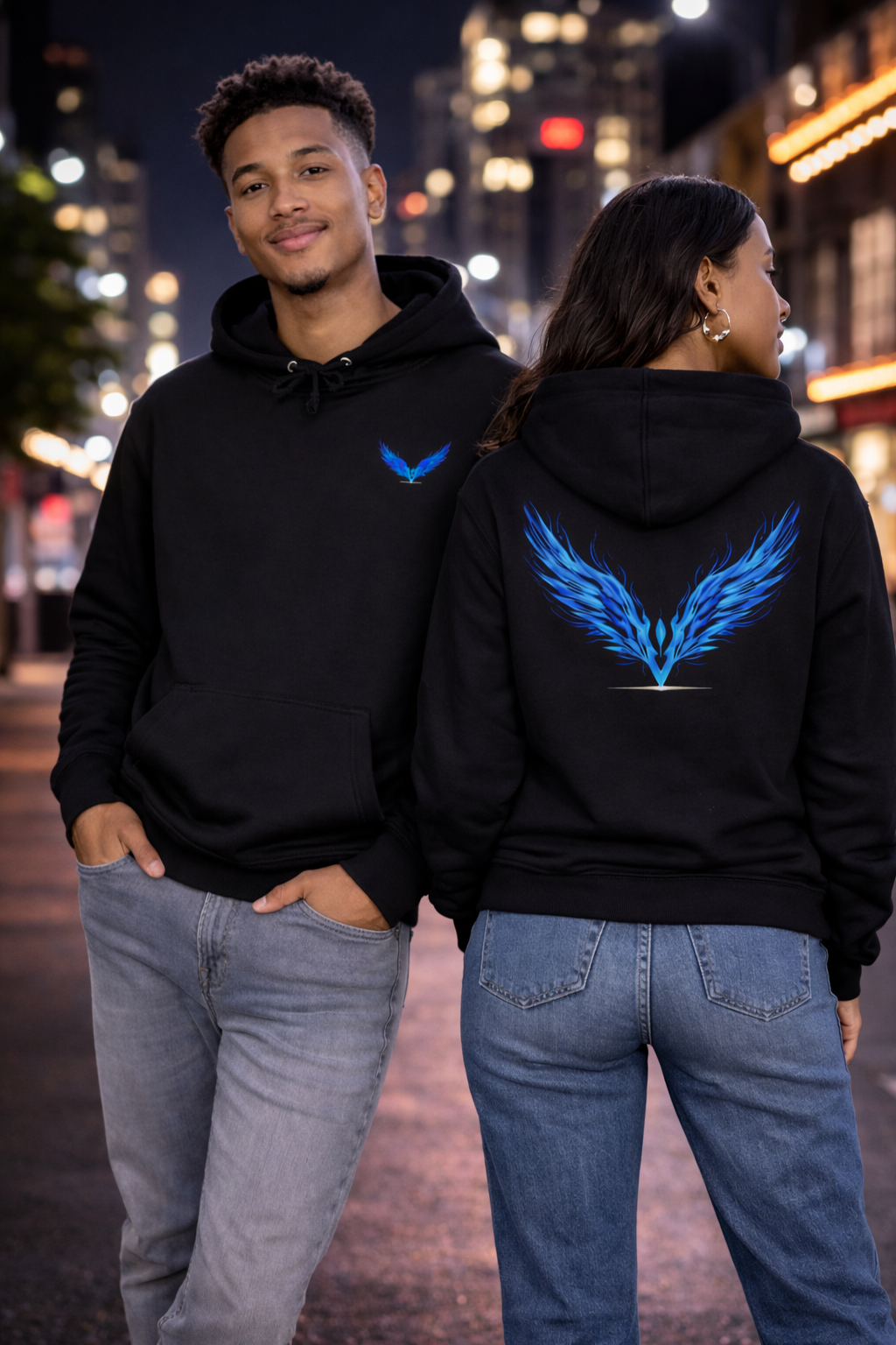 Sapphire Wing Emblem Hoodie | Unisex Streetwear  | Official Kimmie Swan Merch