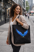 Sapphire Wing Emblem Tote Bag | Electric Blue Swan Wings | Official Kimmie Swan Merch