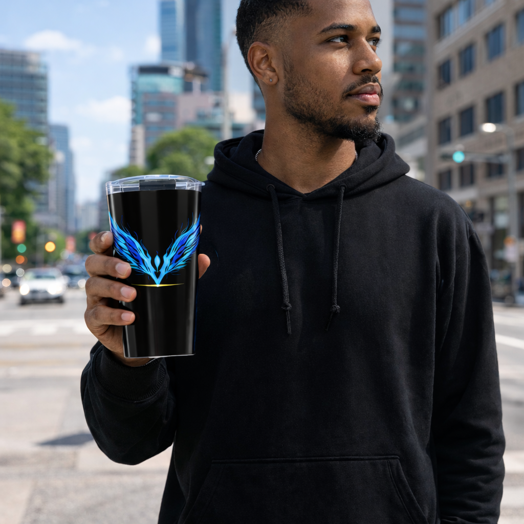Sapphire Wing 20oz Tumbler | Stainless Steel Travel Mug | Official Kimmie Swan Merch