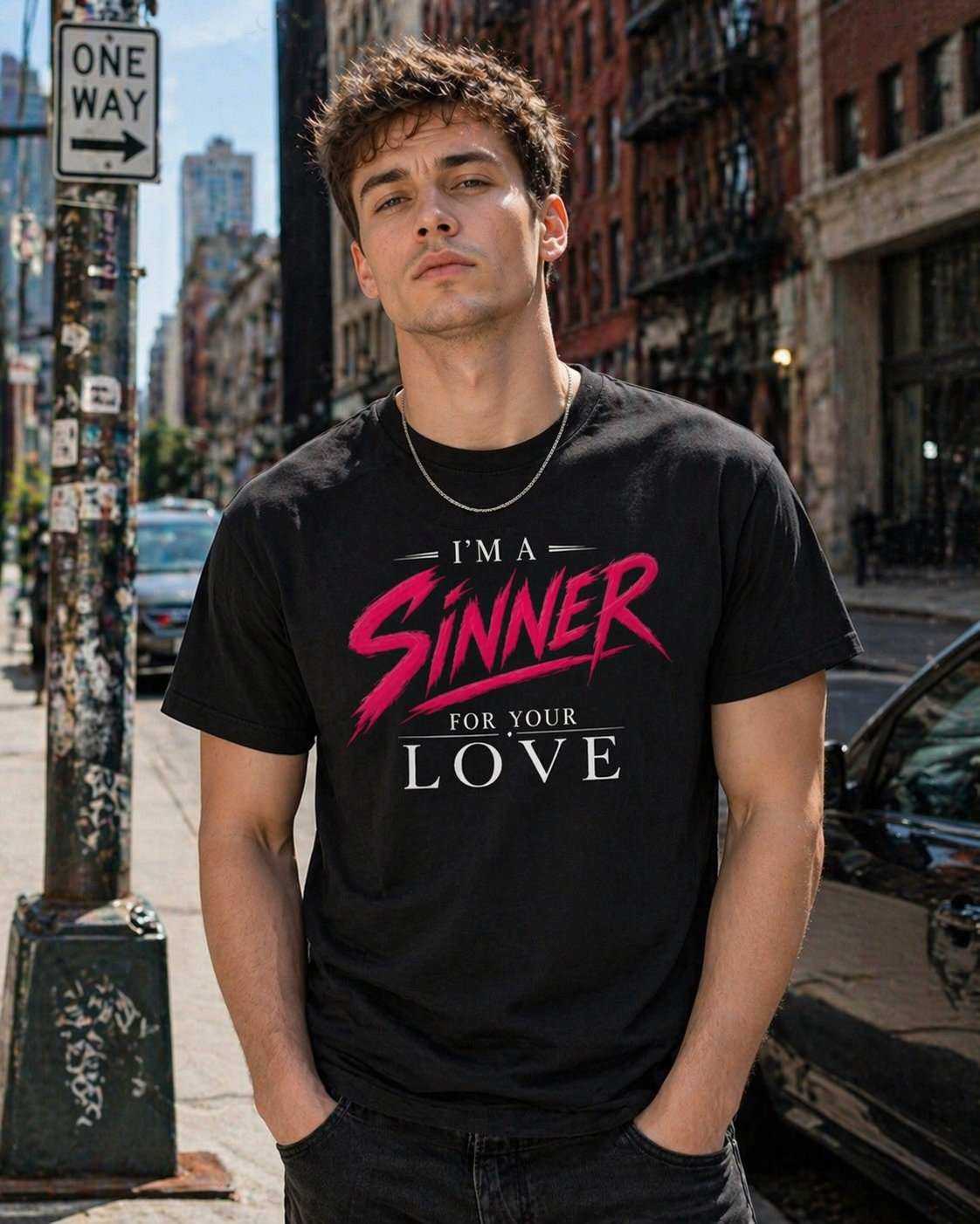 Sinner T-Shirt | Unisex Streetwear Music Tee | Official Kimmie Swan Merch