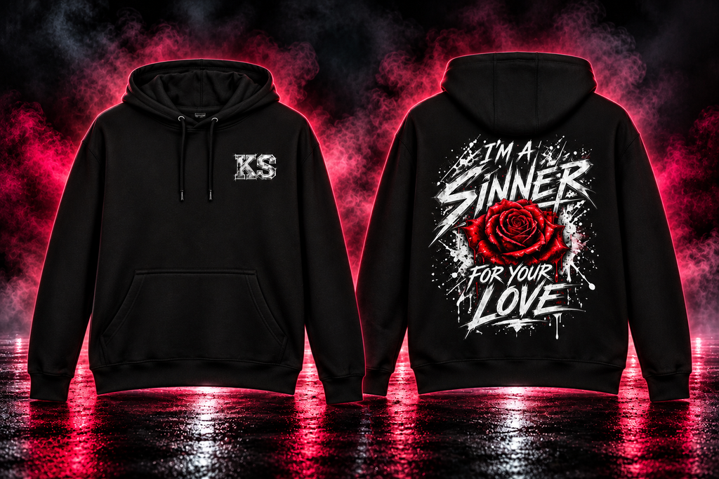 Sinner Hoodie | Alternative Rock Streetwear | Official Kimmie Swan Merch