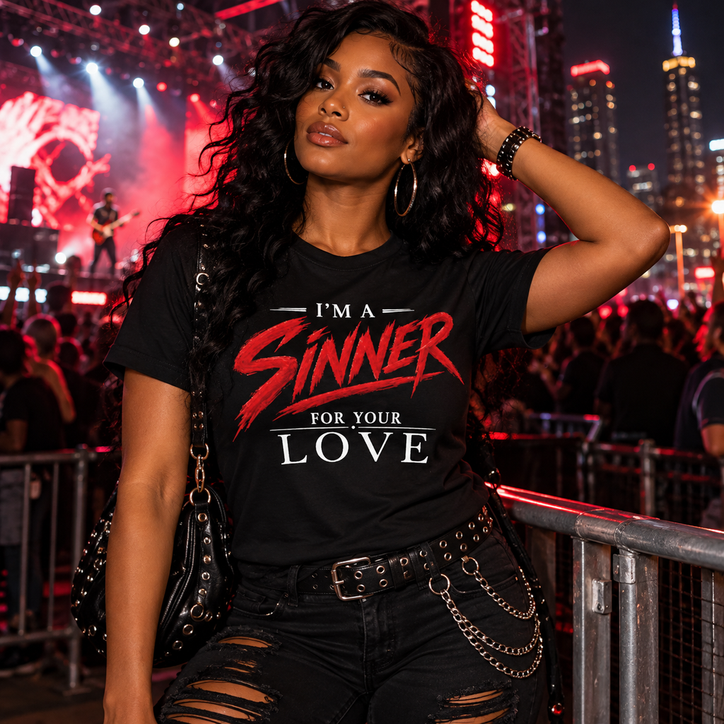 Sinner T-Shirt | Alternative Rock Streetwear | Official Kimmie Swan Merch