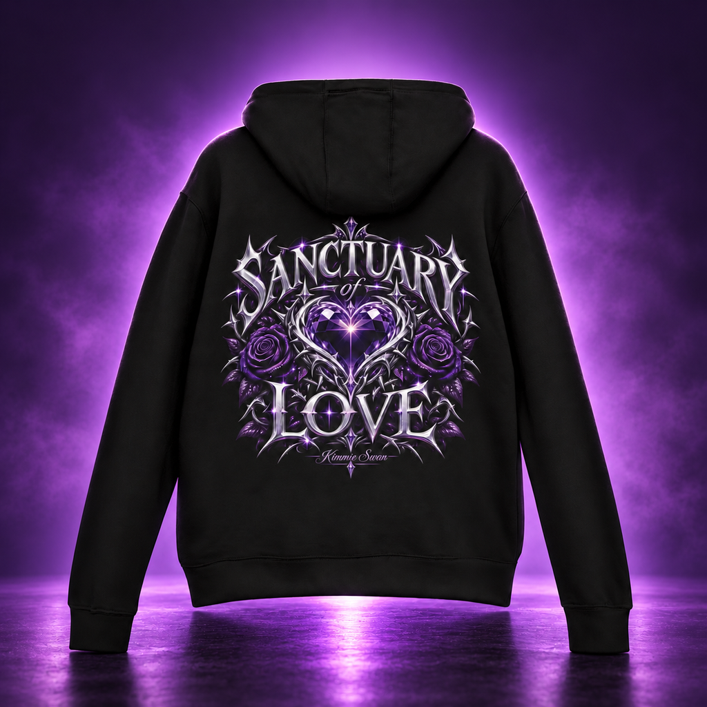 Sanctuary of Love Hoodie | Alternative Rock Streetwear | Official Kimmie Swan Merch