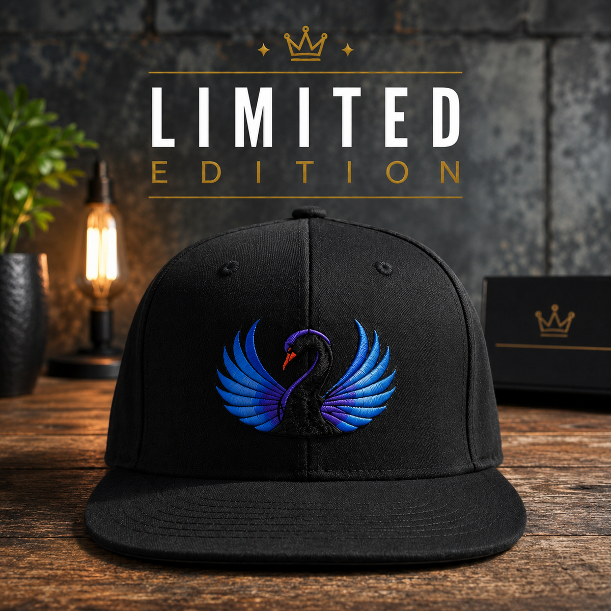 Sapphire Wing Swan™ Flatbill Hat | Limited Edition | Official Kimmie Swan Merch