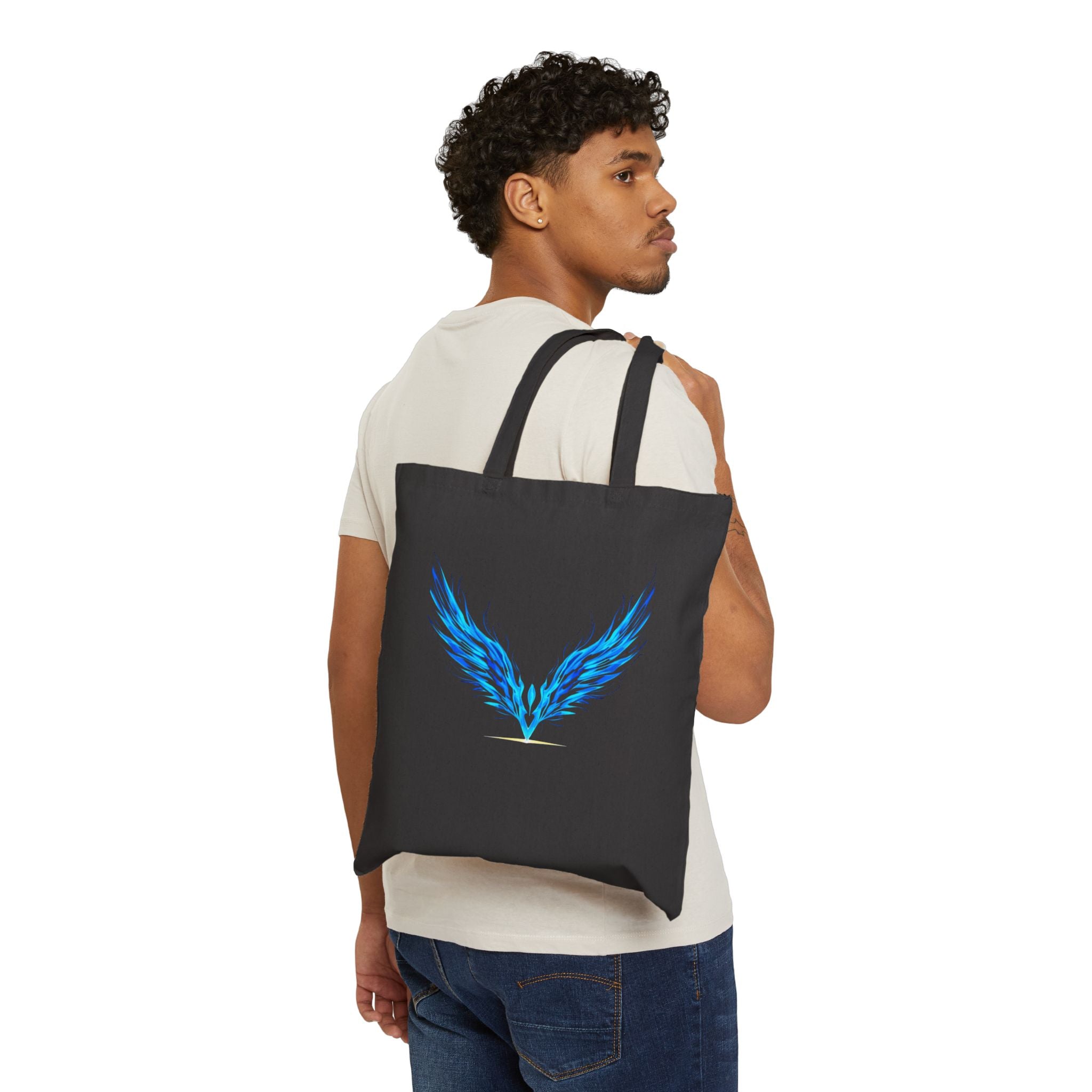 Sapphire Wing Emblem Tote Bag | Electric Blue Swan Wings | Official Kimmie Swan Merch