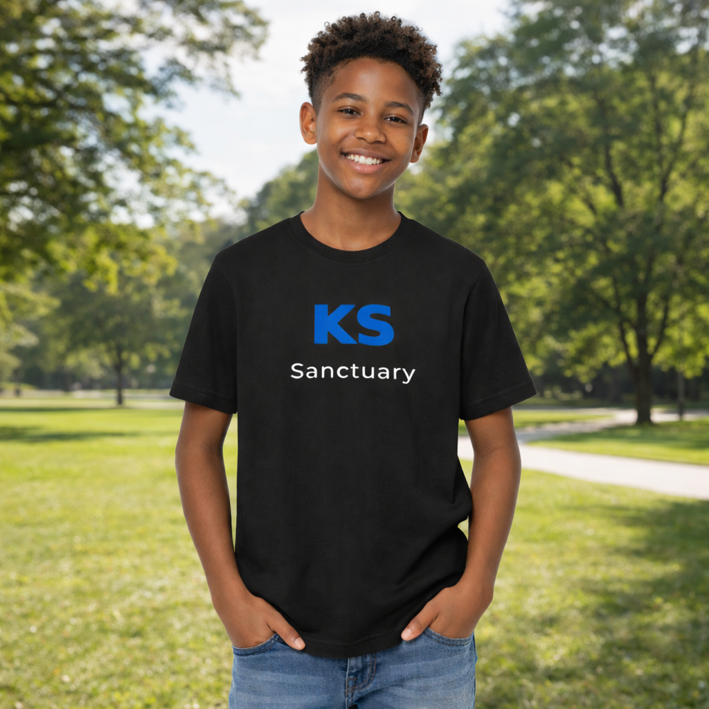 Official Kimmie Swan Merch | KS Sanctuary Minimalist Graphic T-Shirt | Black Unisex
