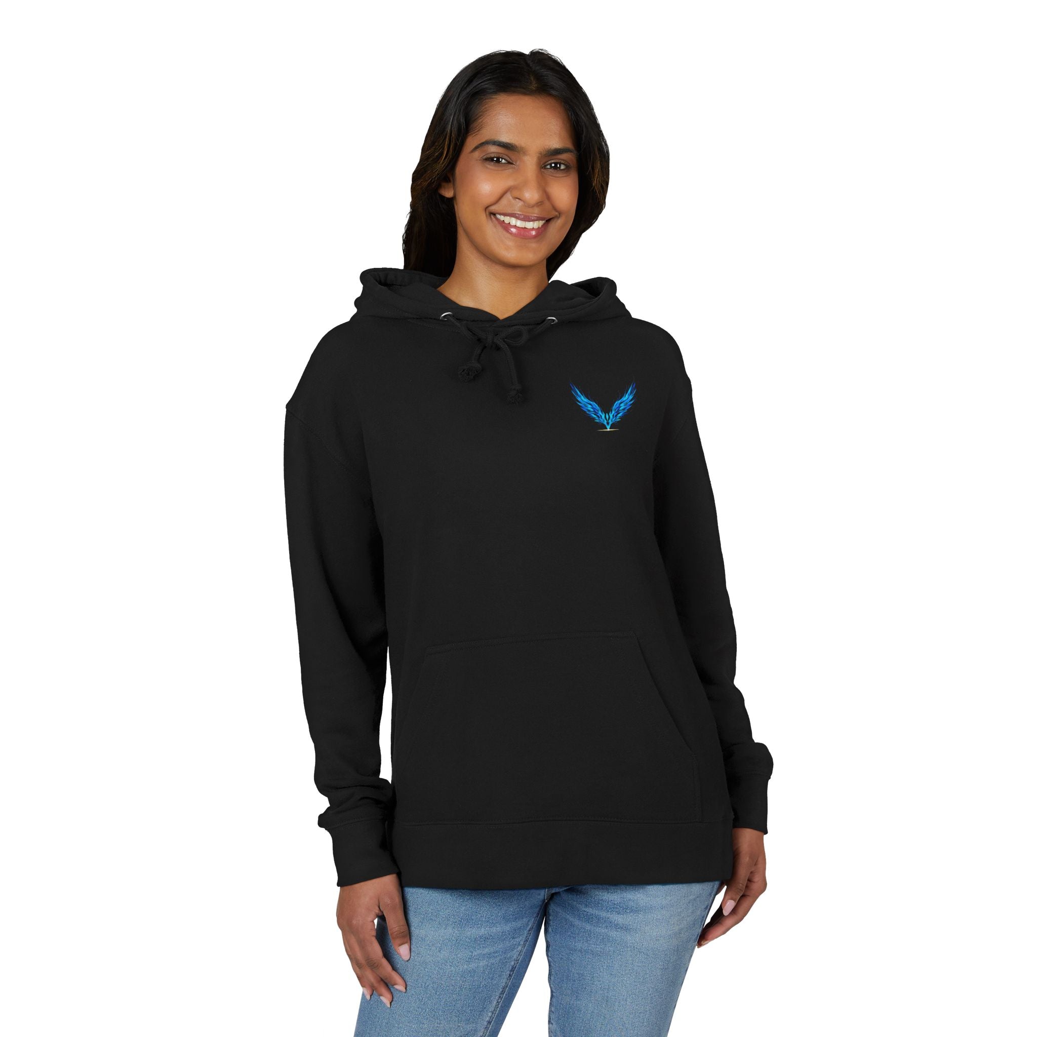Sapphire Wing Emblem Hoodie | Unisex Streetwear  | Official Kimmie Swan Merch