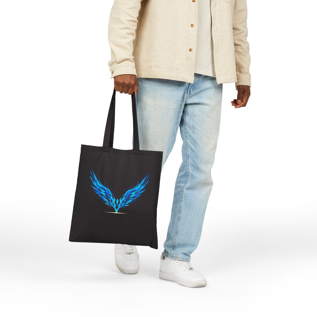 Sapphire Wing Emblem Tote Bag | Electric Blue Swan Wings | Official Kimmie Swan Merch