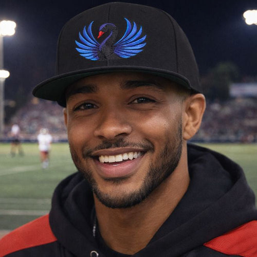 Official Kimmie Swan Merch | Blue Swan Trademark Flatbill Hat | Limited Edition