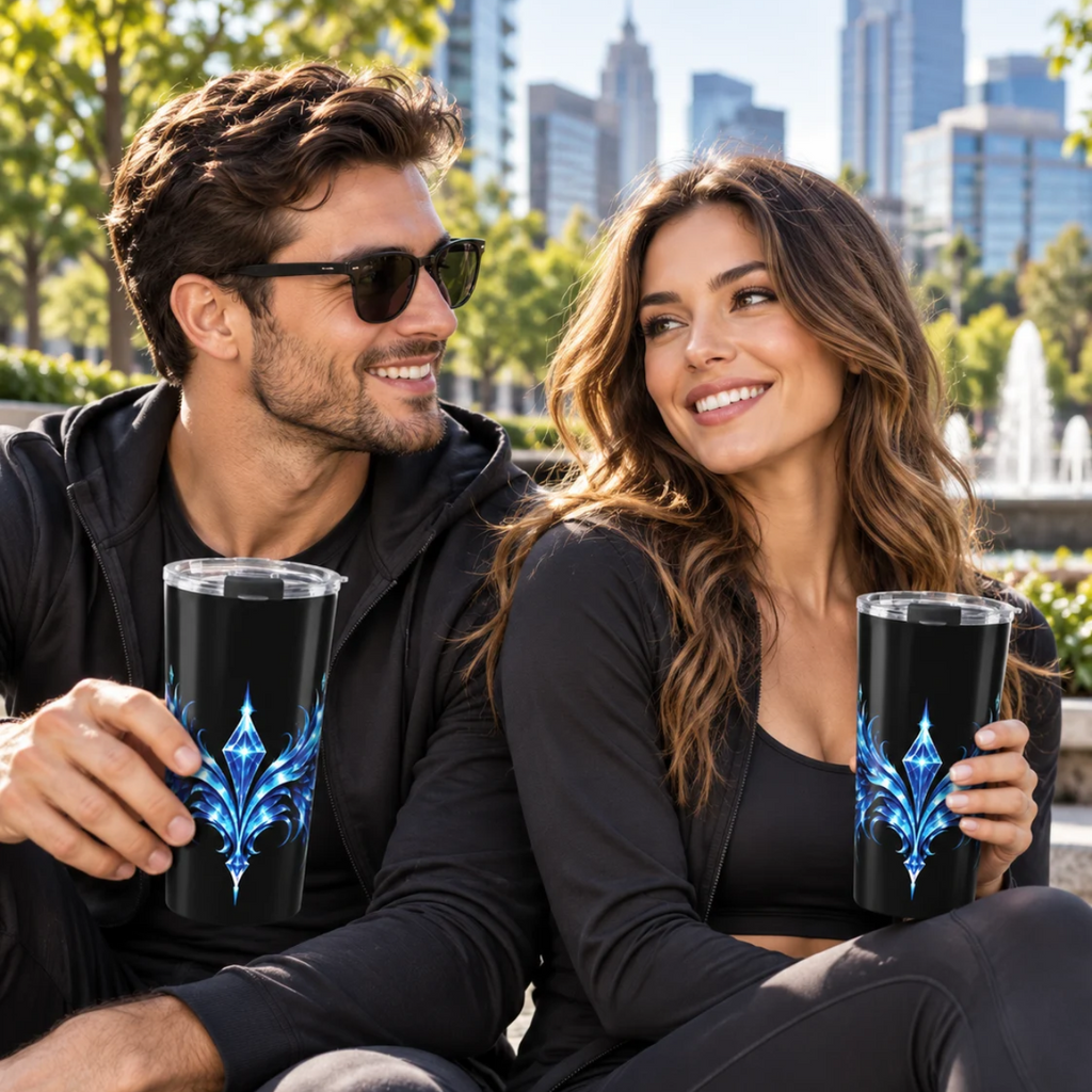 Sapphire Wing Emblem 20oz Tumbler | Stainless Steel Travel Mug | Official Kimmie Swan Merch